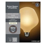 Better Homes & Gardens Medium Base Led Vintage Style Tapered Bulb 50w Soft White. Fixed Price $12.99.