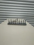 Rite Lite Classic Chrome Electric Hanukkah Menorah With Flicker Flame Bulbs. Fixed Price $57.00.
