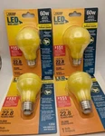Lot Of 4 Led Bug Light 5w400l A19, By Feit Electric Co, A19bugled, Yellow O. Fixed Price $26.95.