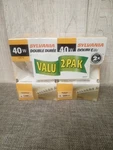 Sylvania Double Life 40w Clear Globes 2 Pack 3000 Hours Indoor Light Bulbs. Fixed Price $18.99.