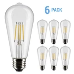 6 Pack Satco S21360 Led Filament Bulbs 5w 40w St19 Dimmable E26 2700k Warm White. Fixed Price $40.15.