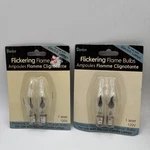 Lot Of 2 Darice Flickering Flame Bulbs 1watt 120v Candelabra Base Nip. Fixed Price $11.99.