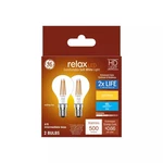 Ge Relax 60w Clear Eq A15 Soft White Candelabra Base (e-12) Dimmable Led 2-pack. Fixed Price $12.95.