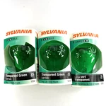 Sylvania 25w Transparent Green A19 Bulbs - Lot Of 3 Tested. Fixed Price $14.95.