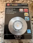 Utilitech Pro #0366096 Brushed Nickel 2.5" Led Puck Light Expansion Kit New. Fixed Price $16.99.