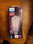 1 Philips Dimmable Vintage Led Soft White 60w Replace St19 Bulb Clear Glass. Fixed Price $9.99.