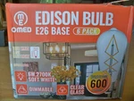 Omed Edison Bulb -- E26 Base 6 Pack Soft White / Dimmable Light Bulbs. Fixed Price $29.99.