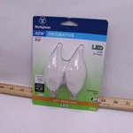 (2-pk) Westinghouse 40-watt Equivalent C11 Soft White Candelabra Base. Fixed Price $4.31.