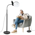 10x 20x Led Magnifying Glass W/ Light & Stand, Dimmable Floor Magnifier. Fixed Price $55.59.