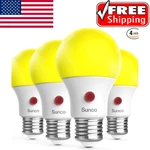 Sunco 4 Pack Led Bug Light Bulbs Outdoor A19 Count (pack Of 1), Yellow .. Fixed Price $25.90.