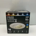 Feit Led Recessed Downlight Selectable White 50w 4" Canless Adjustable. Fixed Price $15.89.