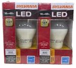 Sylvania 2-pack Led 10w=60w A19 Soft White E26 Classic Wet Rated Light Bulb. Fixed Price $11.99.