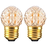 Grensk E26 Amber Small Led Light Bulbs,1w Edison 2 Pack, G40gbz-2p. Fixed Price $11.92.