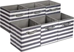 Amazon Basics Cube Organizer Storage Bins Handles, Collapsible Fabric, Pack Of 6. Fixed Price $37.13.