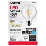 Satco S21227 - 4.5 Watt G16.5 Led Candelabra Bulb 3000k 120 Volts (6 Pack). Fixed Price $41.70.