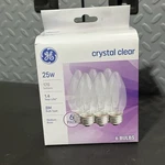 6 Ge 15w Clear Blunt Tip Bc-type Light Bulbs W/candelabra Base. Fixed Price $19.45.