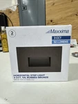 (2-pk) Maxxima Horizontal Led Step Light Indoor/outdoor Stair. Fixed Price $9.40.