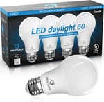 A19 Led Light Bulbs 4 Pack 60w Equivalent 5000k Daylight 800 Lumens 9w Ul Non. Fixed Price $20.14.