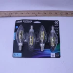 (4-pk) Feit Electric Candelabra Dimmable Filament Cec Led Light Bulb Daylight. Fixed Price $9.59.