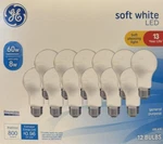 12 Ge 60-watt A19 Frosted Soft White Led Light Bulbs - 800 Lumens. Fixed Price $28.99.