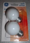 Ge 40w Soft White G16 1/2 Shape 31110 Decorative Light Bulbs Med. Base Set Of 2. Fixed Price $14.00.