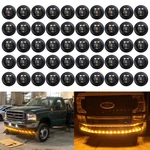 Keing 50x 3/4" Inch Trailer Lights Smoked Lens Amber 3 Led. Fixed Price $41.05.