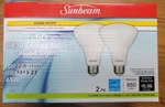 (pack Of 2) Dimmable Sunbeam Led Flood Light Bulbs Br30 65w Replacmnt Indor. Fixed Price $8.28.