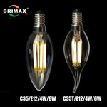 Brimax Dimmable E12 Led Candle Light Bulbs Vintage Chandelier 2700k, 6pack. Fixed Price $19.99.