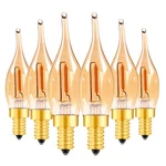E12 Led Candelabra Bulbs 7w Equivalent, 2200k Warm Amber, Cri 90+, Pack Of 6. Fixed Price $15.53.