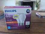 Philips - Pair Set Of 2 Dimmable 60w 9.5w Ledsoft White Light A19 Bulb 800l. Fixed Price $30.40.
