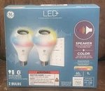 Ge Led + 60w Speaker And Color Changing Bulb New 2 Pack Set W/ Remote -. Fixed Price $42.96.