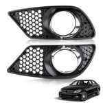 Autokay Front Left And Right Fog Light Chrome Shell With Black Insert Cover Trim. Fixed Price $53.01.