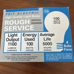 Feit High Quality Rough Service 100 Watt 3 Bulb Open Pack Vintage Nos. Fixed Price $30.00.