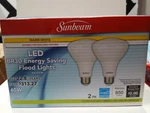 New ! 2x Dimmable Sunbeam Led Flood Light Bulbs Br30 65w Replacement Indoor. Fixed Price $6.00.