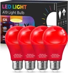 Red Light Bulbs 4 Pack Christmas 9w (60w Equivalent) A19 Led. Fixed Price $24.52.