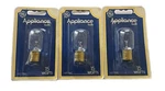 Lot Of 3 Vtg Ge Appliance Bulbs Clear 15t7dc Bayonet Base 115-125 Volt 15 Watt. Fixed Price $11.24.