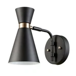 *2-pack* Globe Electric Belmont 1-light Black Bedroom Sconce, Gold Accent. Fixed Price $23.87.