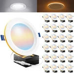 Sunco 24 Pack 6" Led Recessed Lights With Night Light, Dimmable, 1500 Lm. Fixed Price $291.99.
