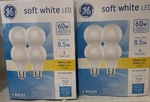 Ge Soft White Led 8.5w (60w Replcmnt) Non-dimmable Bulb 4pk. Fixed Price $18.99.