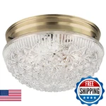 Westinghouse 6661000 2lite Ab Clear Faceted Glass White. Fixed Price $60.53.
