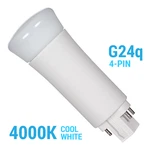 Satco S29860 Led Cfl Pl Replacement Vertical Bulb 9w 4-pin G24q 4000k Cool White. Fixed Price $12.95.