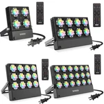 Rgb Flood Lights Outdoor Party Celebration Garden Yard Decoration W/remote Sansi. Fixed Price $67.49.