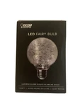 Feit Led Fairy Globe Light, G25, Soft White Crackle Glass, 1-watts. Fixed Price $20.00.
