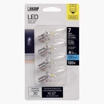 Feit C7 E12 (candelabra) Led Bulb Daylight 7 Watt Equivalence 4 Pk New. Fixed Price $11.99.