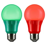Sunlite Led 3watt Medium (e26) Base Red, Green A19 3w E26 Light Bulbs. Fixed Price $21.77.