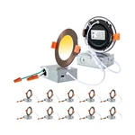 12 Pack Bronze Recessed Lighting 4 Inch Exterior Soffit Pot Lights, Dimmable .... Fixed Price $156.28.