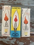Vintage Abco 2-3 Watt 120v Flicker Flame Bulbs 03656 Clear Candelabra Base Nos. Fixed Price $21.95.
