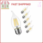Lvwit Flame Tip Led Filament Bulb Candelabra E26 Base Dimmable 4.5w (60w Equival. Fixed Price $23.05.