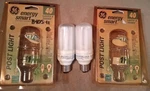 2 Ge Post Lights 11w=40w Cfl Bulbs. Fixed Price $15.00.