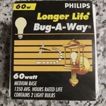 Philips - Bug-a-way Longer Life 60w Light Bulb 2-pack Yellow A-19 120 Volt. Fixed Price $11.00.